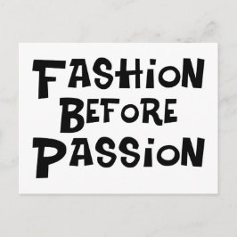 Fashion Before Passion Vykort