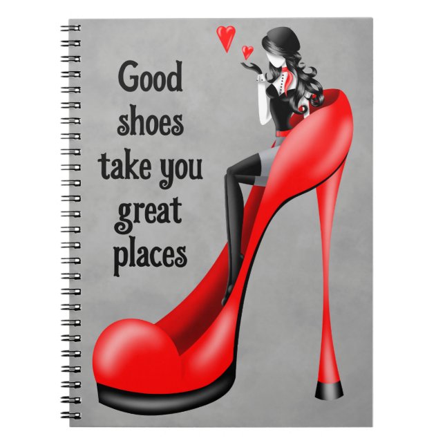 Fashion Diva in Stiletto  Anteckningsbok (Framsidan)