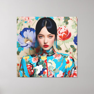 FASHION GIRL PORTRAIT N8 - generativecontent Canvastryck