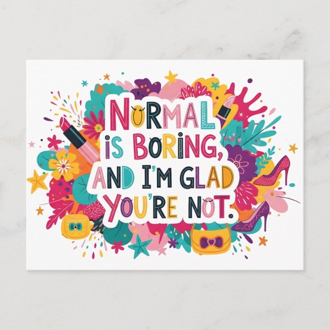 Fashion Glamour Makeup Statement Quote Design Vykort (Framsida)