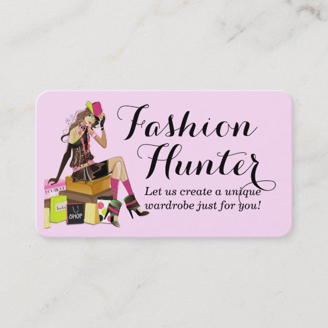 Fashion Hunter Business Card Visitkort (Framsida)