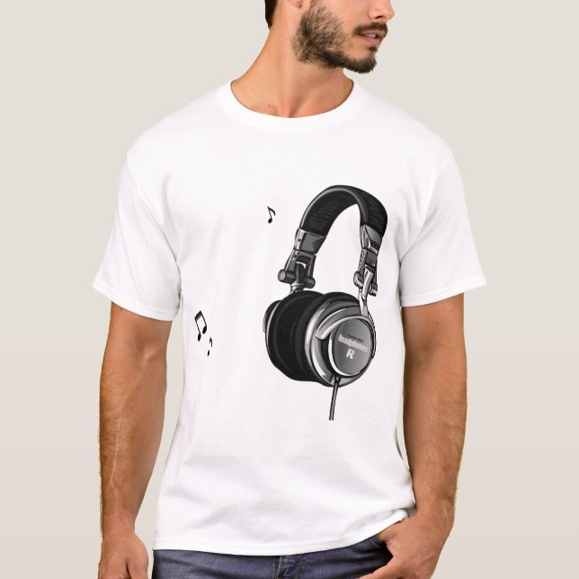 Fashion music Heardphone T Shirt (Framsida)