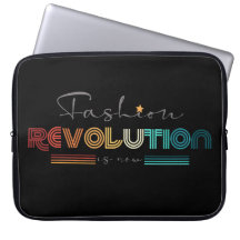 Fashion Revolution Retro Typografisk Laptopsskydd