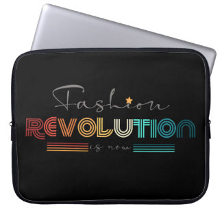 Fashion Revolution Retro Typografisk Laptopsskydd Laptop Fodral