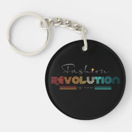 Fashion Revolution Retro Typografisk Svart Akryl