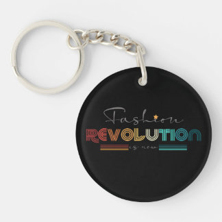 Fashion Revolution Retro Typografisk Svart Akryl