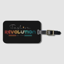 Fashion Revolution Retro Typografisk Svart Bagage
