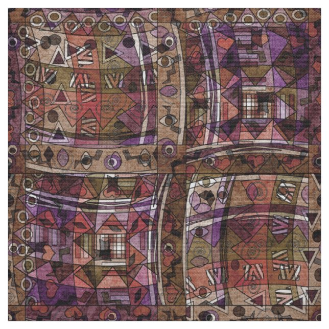 Fashionable African abstrakt Tribal Tyg (Provkarta)