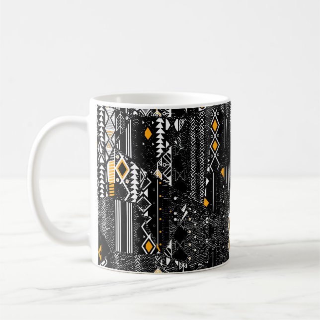 Fashionable and trendig collless mönster w kaffemugg (Vänster)