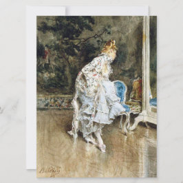 Fashionable Beauty Admiring Herself i Spegel Kort