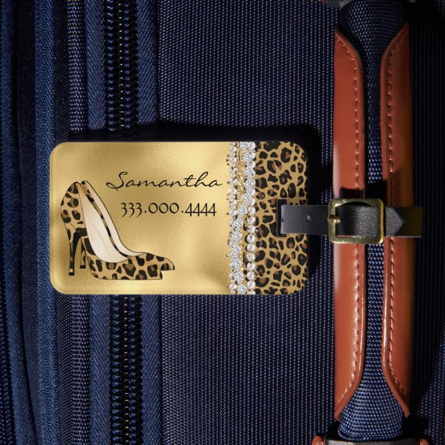 Fashionable Black Stilettos with Jewels Bagagebricka (Framsida Insitu 4)