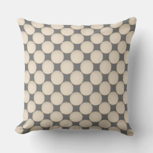 Fashionable Creamy White Beige Dot Snyggt Kudde