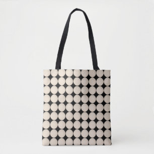Fashionable Creamy White Beige Dot Snyggt Tygkasse