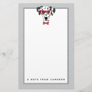 Fashionable Dalmatien Lägg till ditt namn Brevpapper