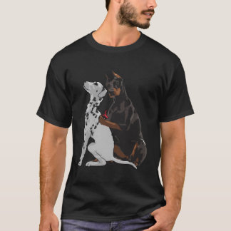 Fashionable Doberman Tattooing Dalmatien Hund T Shirt