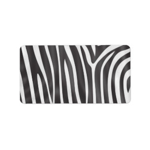 Fashionable elegant zebra mönstrad adressetikett
