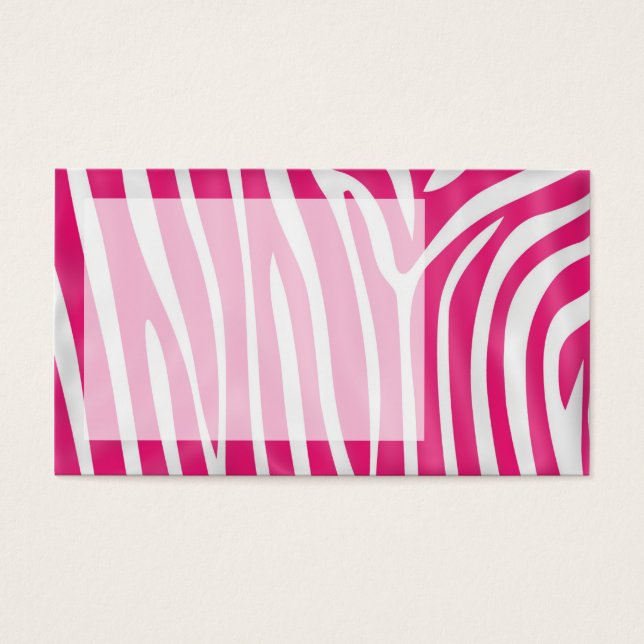 Fashionable elegant zebra mönstrad visitkort (Framsidan)