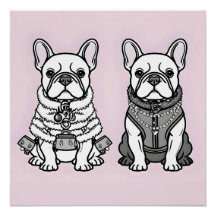 Fashionable Fransk Bulldog Paris Stil