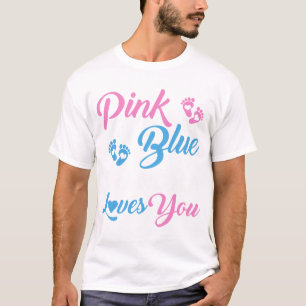 Fashionable Gender Reveal Grandma Kärlek You Rosa T Shirt