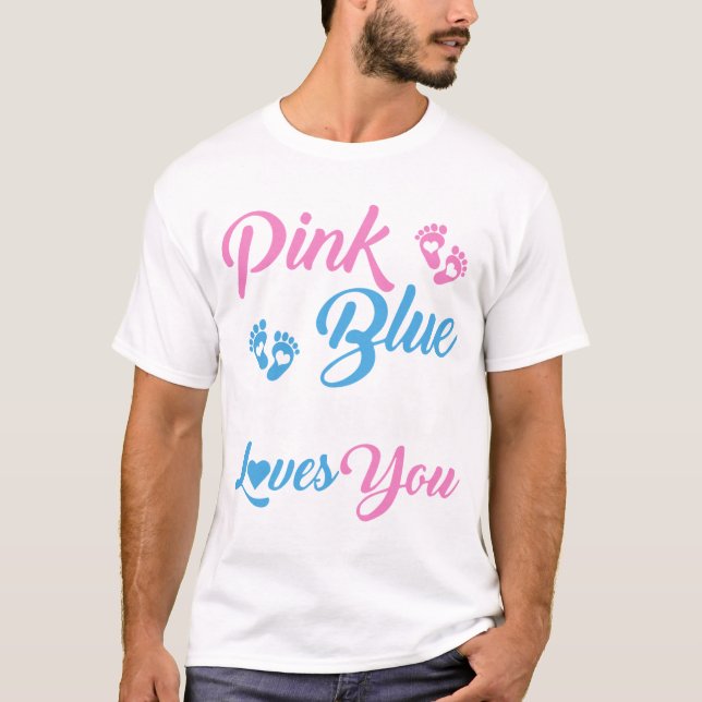 Fashionable Gender Reveal Grandma Kärlek You Rosa  T Shirt (Framsida)