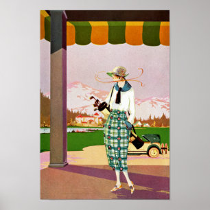 Fashionable Golf Attire Poster