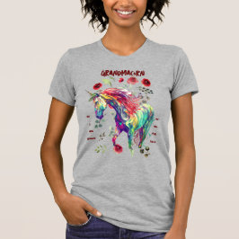 Fashionable Grandma Unicorn T Shirt