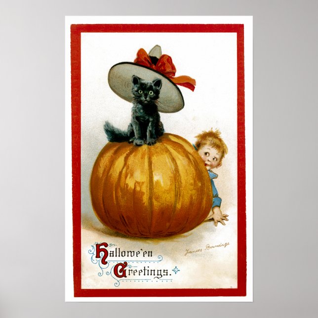 Fashionable Halloween Kattunge Poster (Framsidan)