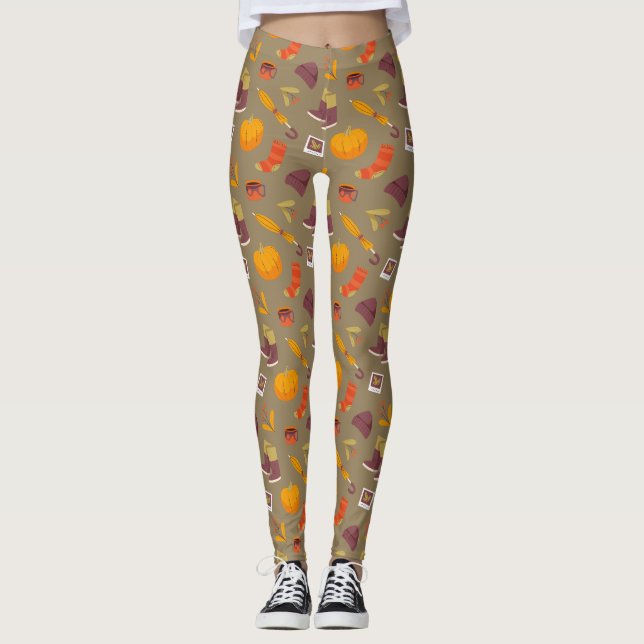 Fashionable High-Waisted Women's Leggings (Framsida)