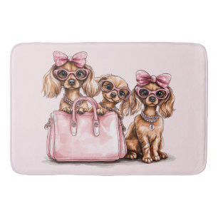 Fashionable Hundar Rosa Purse Badrumsmatta