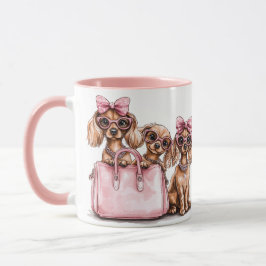 Fashionable Hundar Rosa Purse Mugg