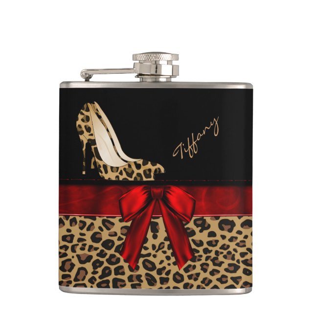 Fashionable Jaguar Print Stilettos Anpassningsbar- Fickplunta (Framsidan)