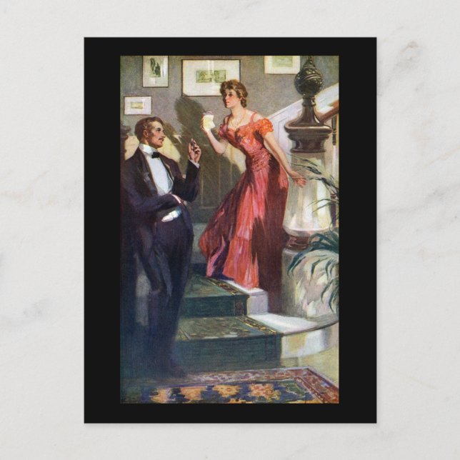 Fashionable lite Redo för en nattutgång Vykort (Framsida)