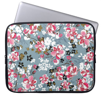 Fashionable mönster i små blommor laptop fodral
