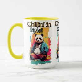 Fashionable Panda Art | Roligt och viskhet Mugg
