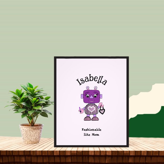 Fashionable robot babybib fototryck (Skapare uppladdad)