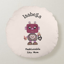 Fashionable robot rund kudde