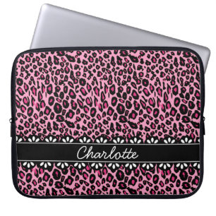 Fashionable Rosa Leopard Print och Snöre Laptop Sleeve