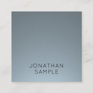 Fashionable Sleek Square Design Modern Plain Luxe Fyrkantigt Visitkort