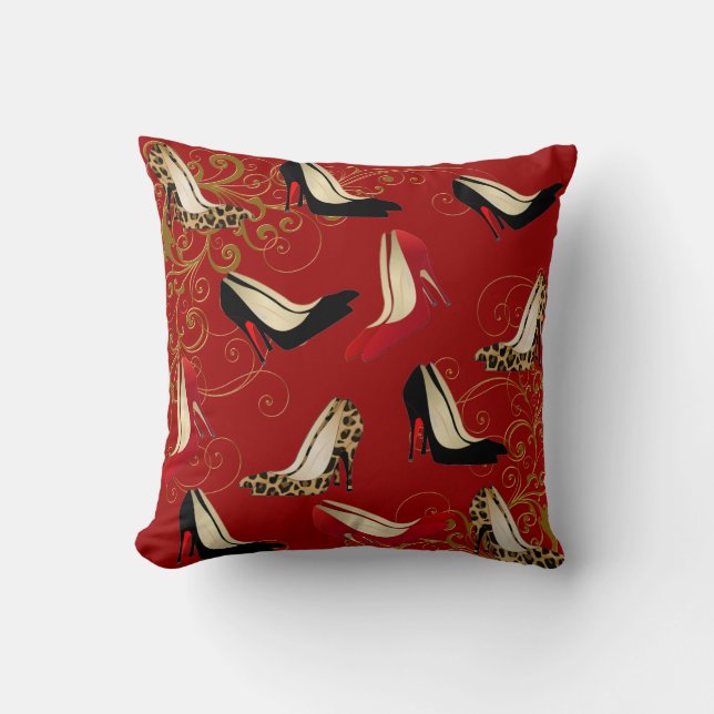 Fashionable Stiletto Heels Decorator Dekorativ kud Kudde (Framsida)
