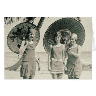 Fashionable Swimwear 1915-kort Hälsningskort