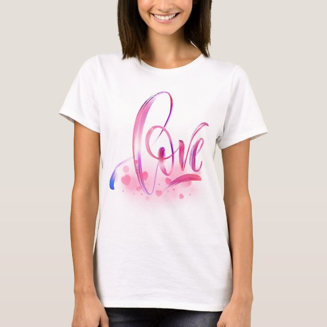 Fashionable T-Shirt med kärlek (Framsida)