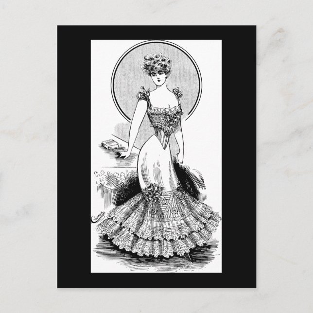 Fashionable Waistline 1906 Vykort (Framsida)