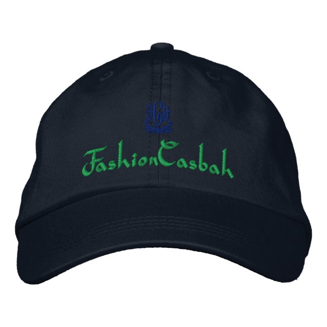 FashionCasbah Navy Broderad Keps (Framsida)