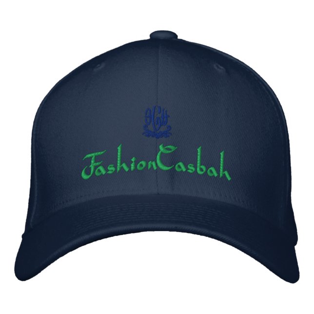FashionCasbah Navy Broderad Keps (Framsida)