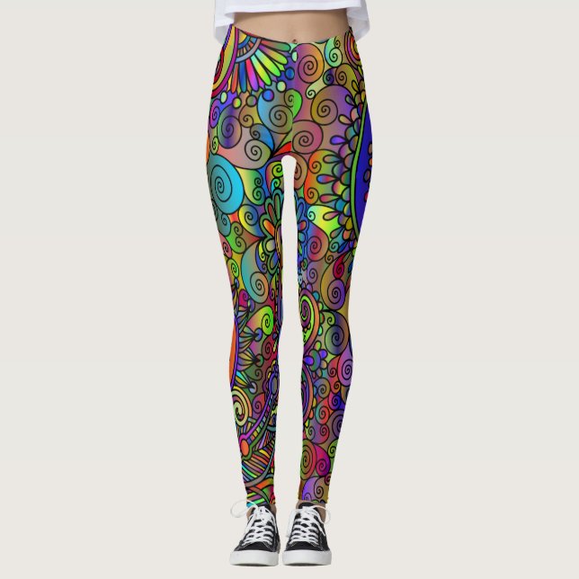 Fashionerbara bilder i Psychedelia stil Leggings (Framsida)