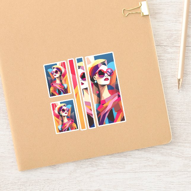 Fashionista 8 klistermärken (Anteckningsbok)