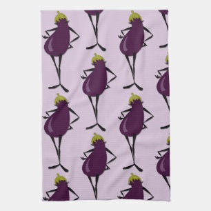 FASHIONISTA EGGPLANT MÖNSTER KITCHEN DISH TOWEL KÖKSHANDDUK