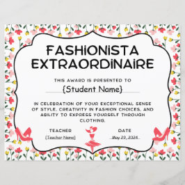 Fashionista Extraordinaire Recognition Award Award