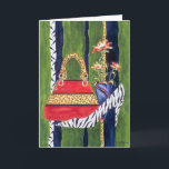 Fashionista Friend Birthday-kort Kort<br><div class="desc">Roligtens födelsedagskort för din moderiktiga vän! Konstruktion med leopard print purse och zebra tryck pumps skapat av vattenfärgen Chris Ambrose. Även texten kan anpassas!</div>