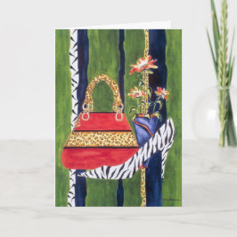 Fashionista Friend Birthday-kort Kort